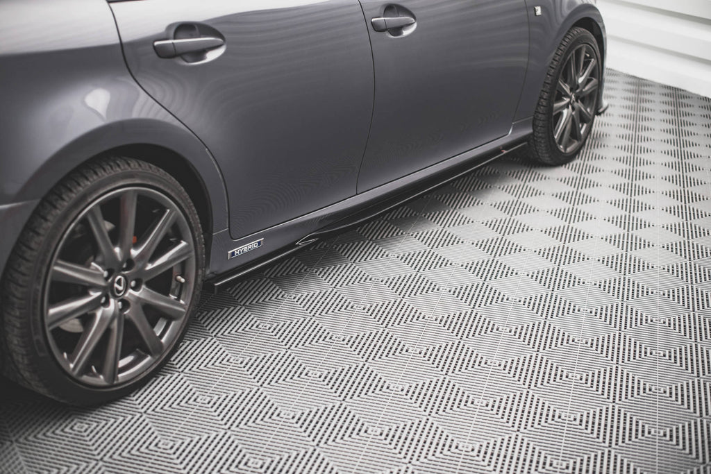Maxton Design Street+ Seitenschweller Leisten passend für Lexus GS F Sport Mk4(L10) schwarz Hochglanz