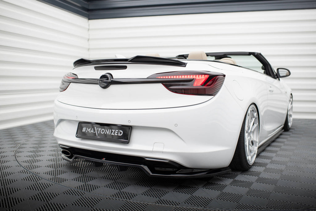 Maxton Design Spoiler CAP 3D passend für Opel Cascada schwarz Hochglanz