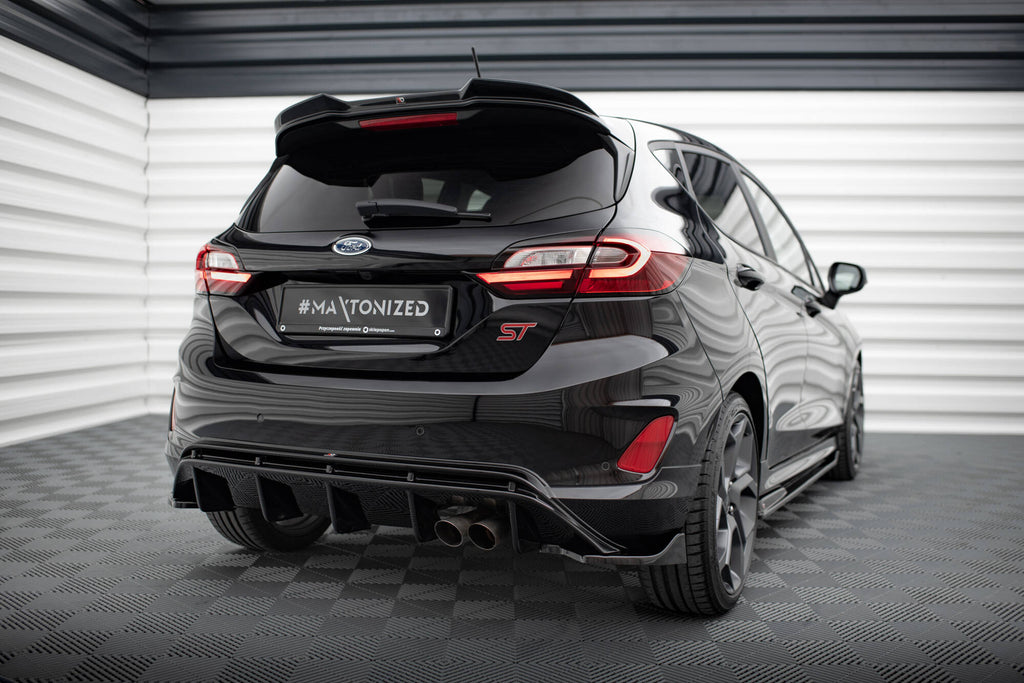 Maxton Design Spoiler CAP 3D passend für Ford Fiesta ST / ST-Line Mk8 schwarz Hochglanz