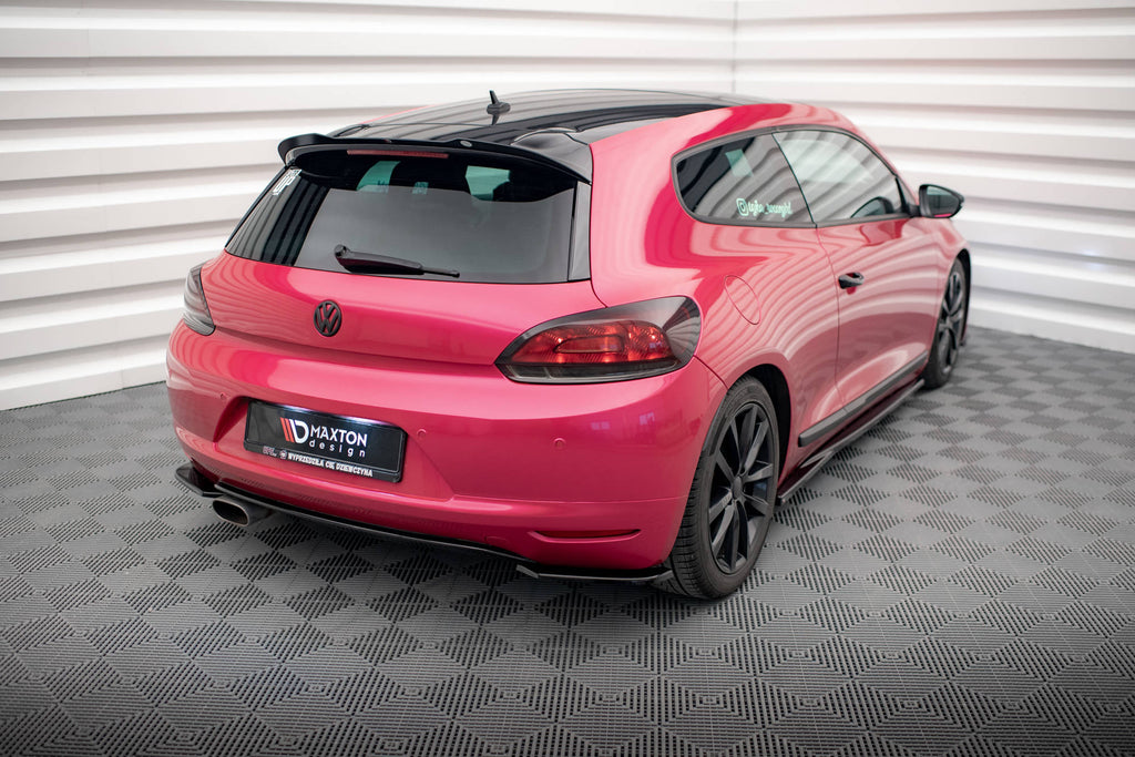 Maxton Design Heck Ansatz Flaps Diffusor passend für VW Scirocco Mk3 schwarz Hochglanz