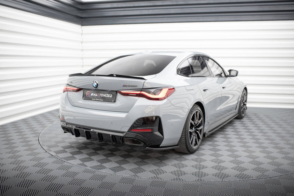 Maxton Design Heck Ansatz Flaps Diffusor V.3 passend für BMW M440i / 4 M-Paket Gran Coupe G26 schwarz Hochglanz
