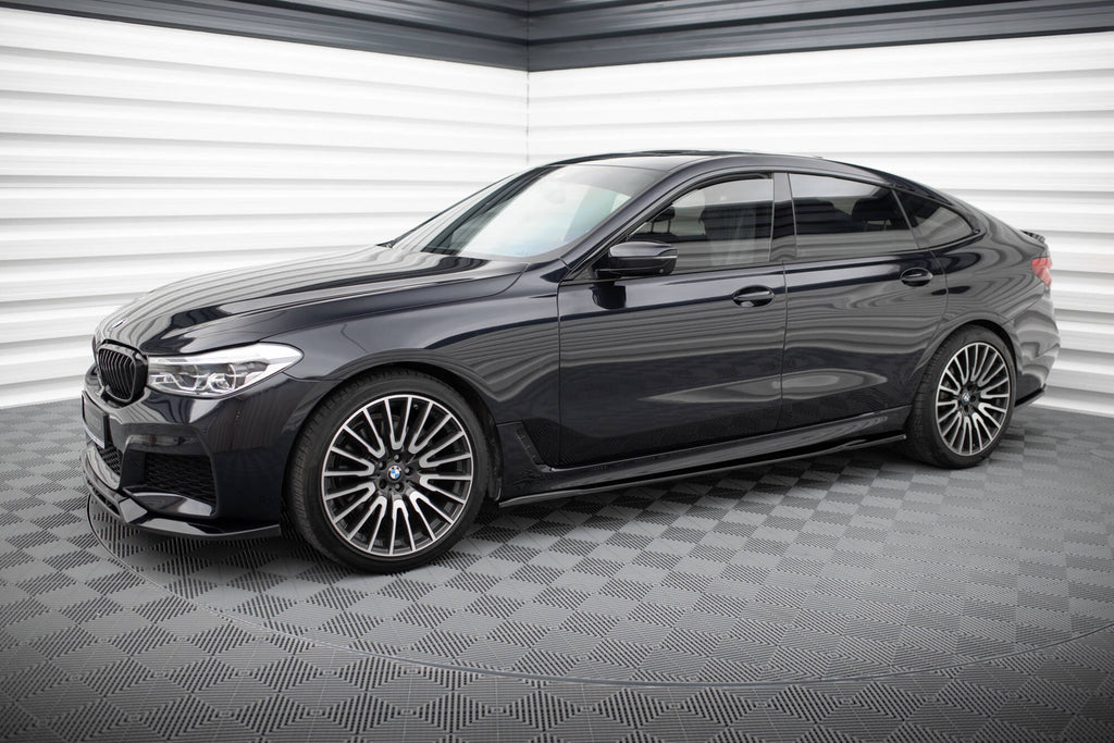 Maxton Design Street+ Seitenschweller Leisten passend für BMW 6er GT G32 M-Paket schwarz Hochglanz