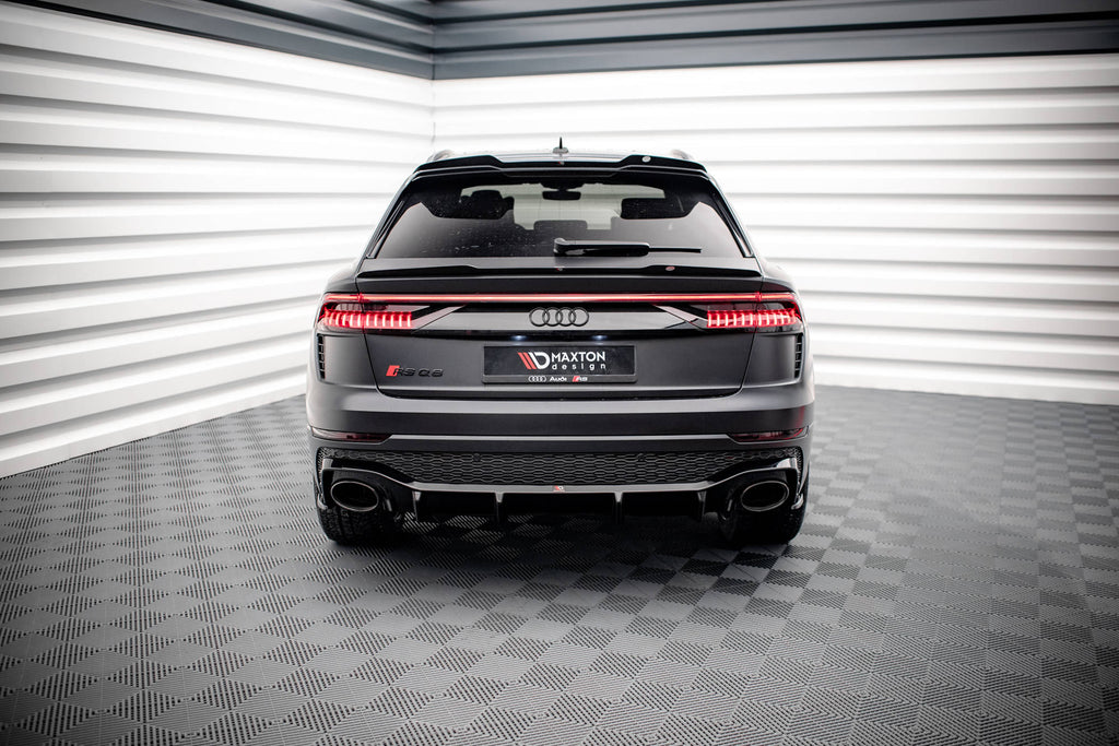 Maxton Design Diffusor Heck Ansatz passend für Audi RSQ8 Mk1 schwarz Hochglanz