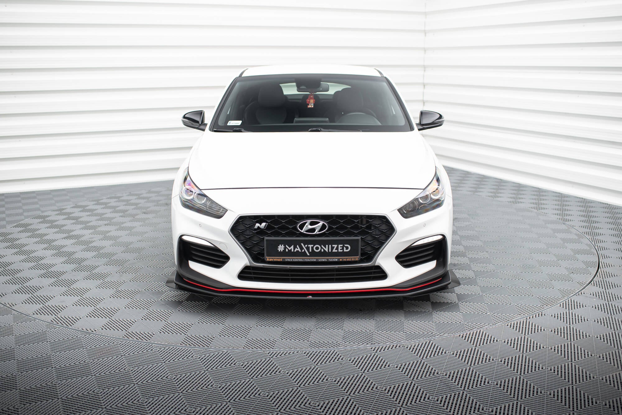 Maxton Design Street Pro Street+ Spoilerlippe Front Ansatz passend für + Flaps passend für Hyundai I30 N Mk3 Hatchback / Fastback schwarz Hochglanz