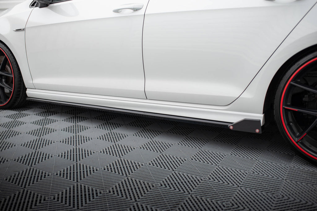 Maxton Design Street+ Seitenschweller Leisten passend für V.3 + Flaps passend für VW Golf R / R-Line Mk7