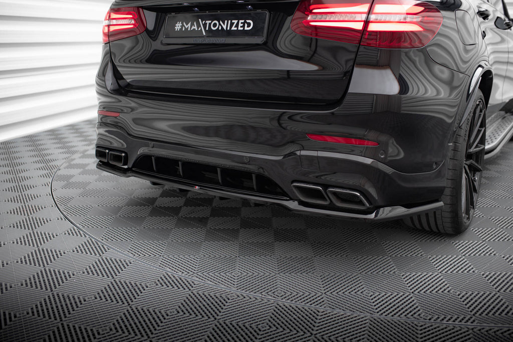 Maxton Design Street+ Mittlerer Diffusor RACE V.2 passend für Mercedes-AMG GLC 63 SUV X253 schwarz Hochglanz