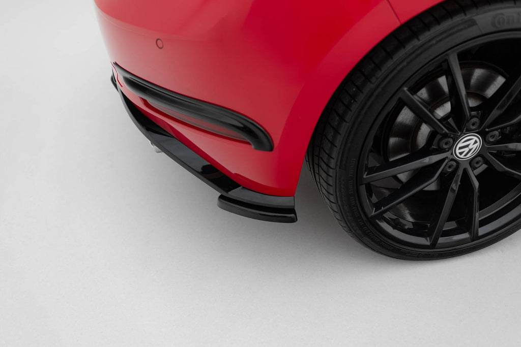 Maxton Design Heck Ansatz Flaps Diffusor passend für VW Golf Hatchback R / R-Line Mk7 Facelift