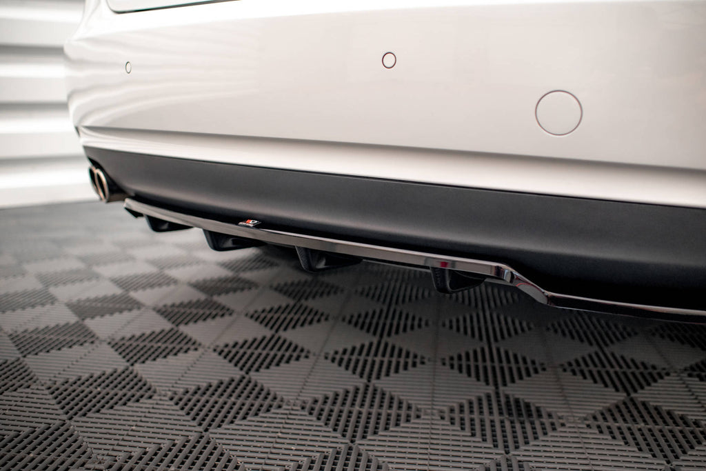 Maxton Design Street+ Mittlerer Diffusor RACE passend für Audi A5 Coupe 8T Facelift schwarz Hochglanz