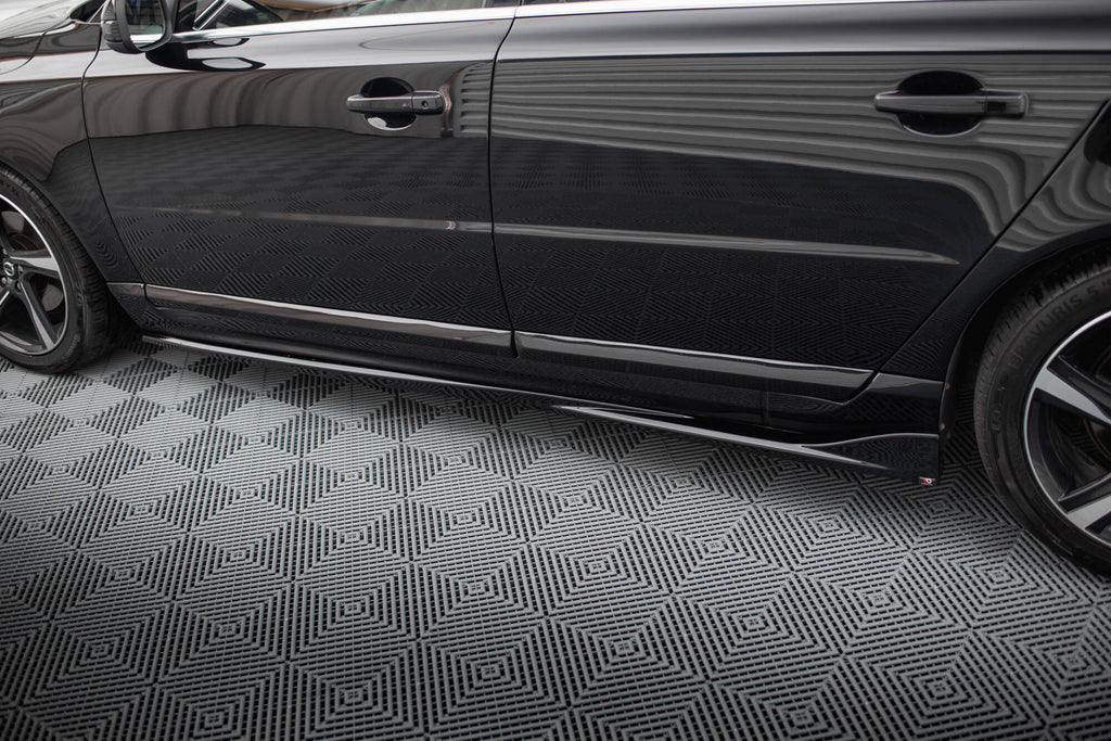 Maxton Design Street+ Seitenschweller Leisten passend für Volvo S80 Mk2 schwarz Hochglanz