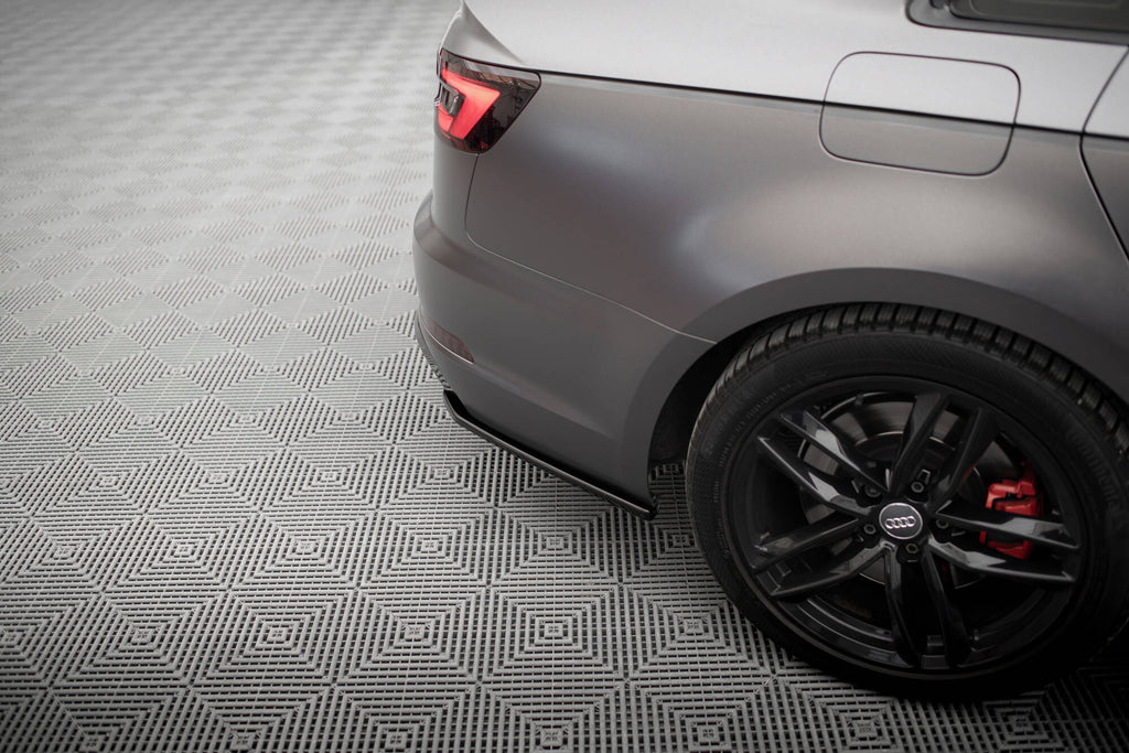 Maxton Design Heck Ansatz Flaps Diffusor V.3 passend für Audi A4 S-line B9 schwarz Hochglanz