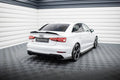 Maxton Design Heck Ansatz Flaps Diffusor V.3 passend für Audi RS3 Limousine 8V Facelift schwarz Hochglanz