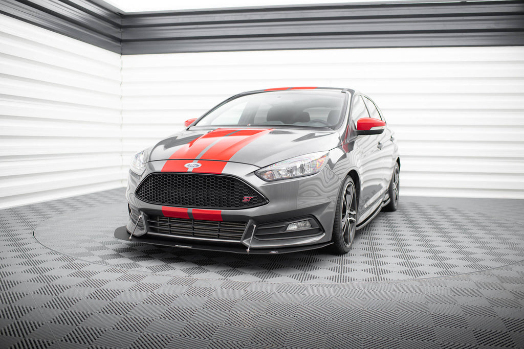 Maxton Design Sport Street+ Spoilerlippe Front Ansatz V.1 passend für Ford Focus ST Mk3 FL