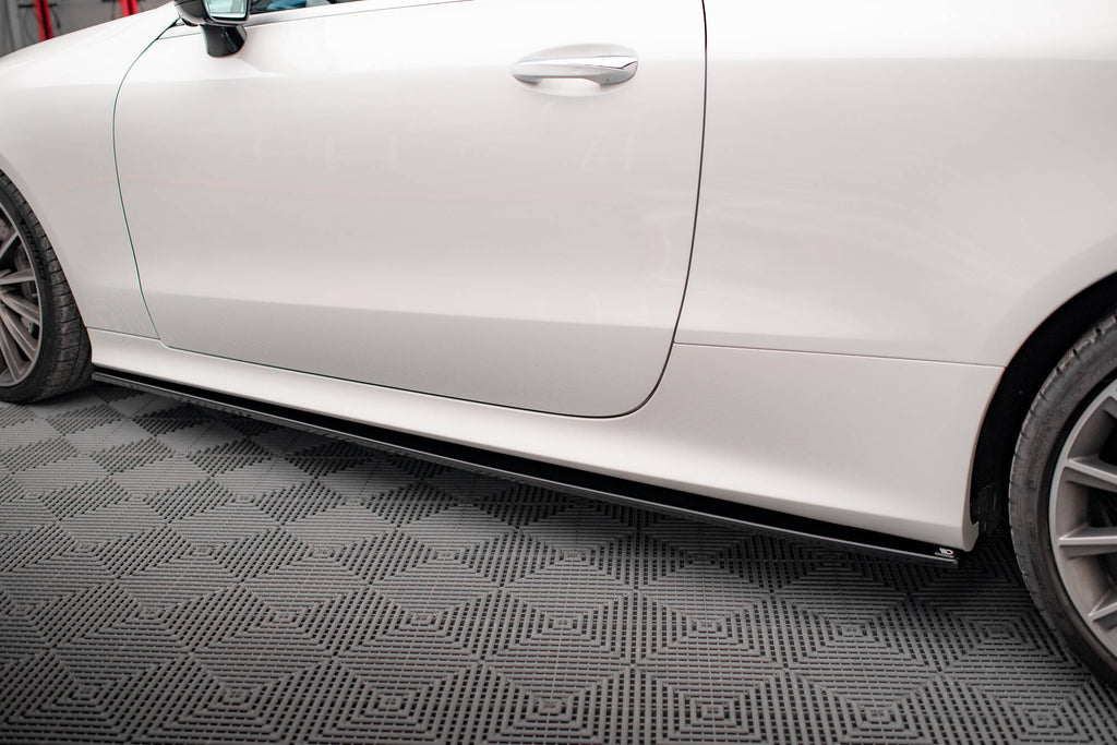 Maxton Design Street+ Seitenschweller Leisten passend für Mercedes-Benz E-Klasse W213 Coupe (C238) / Cabriolet (A238) AMG-Line / 53 AMG schwarz Hochglanz
