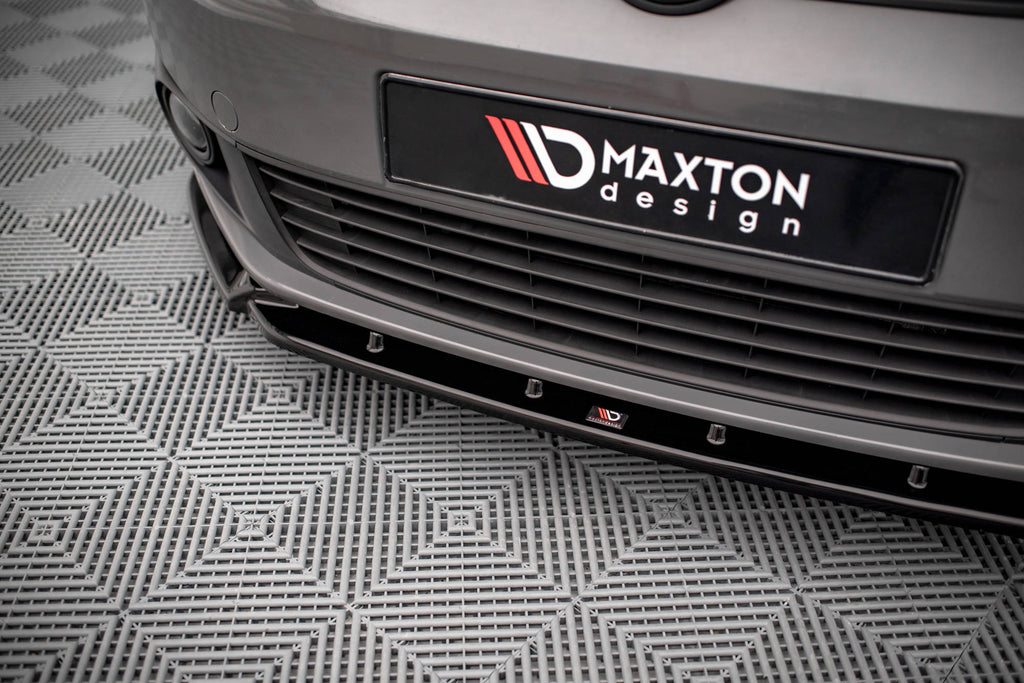 Maxton Design Street+ Spoilerlippe Front Ansatz passend für VW Caddy Mk3 Facelift schwarz Hochglanz