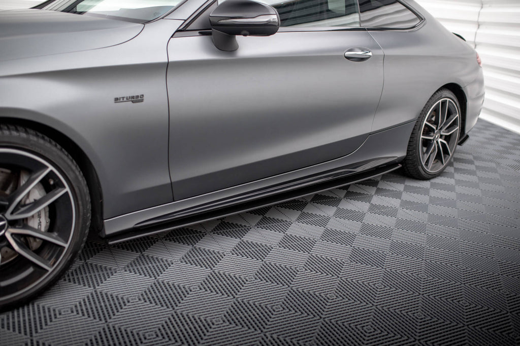 Maxton Design Street Pro Street+ Seitenschweller Leisten passend für Mercedes-AMG C43 Coupe / Cabrio C205 Facelift / A205 Facelift