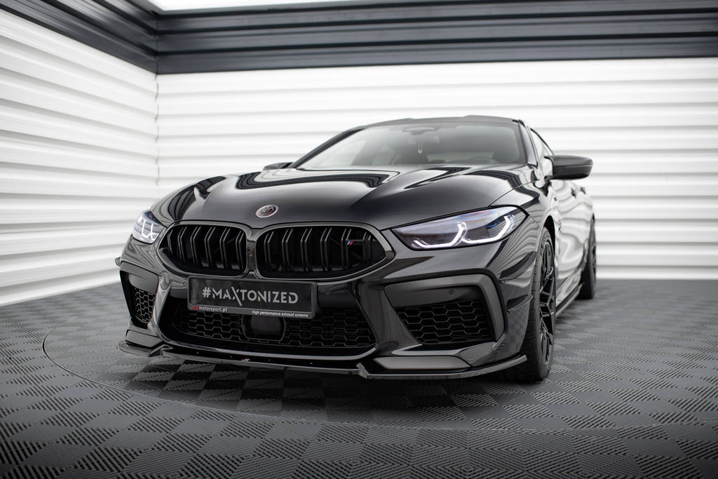 Maxton Design Street+ Spoilerlippe Front Ansatz V.3 passend für BMW M8 Gran Coupe F93 / Coupe F92 schwarz Hochglanz