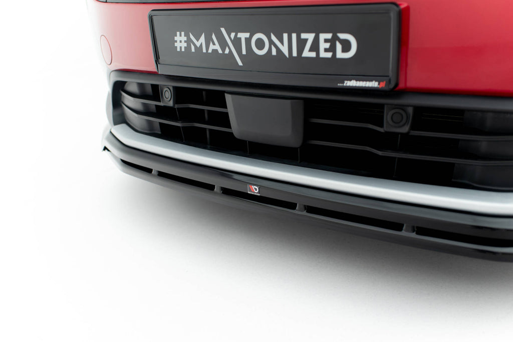 Maxton Design Street+ Spoilerlippe Front Ansatz passend für Ford Tourneo Courier Mk2 schwarz Hochglanz