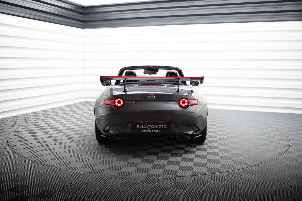 Maxton Design Carbon Spoiler With Upper Swan Mounting + LED Mazda MX-5 ND (Mk4) für Mazda MX-5 Mk4 (ND)