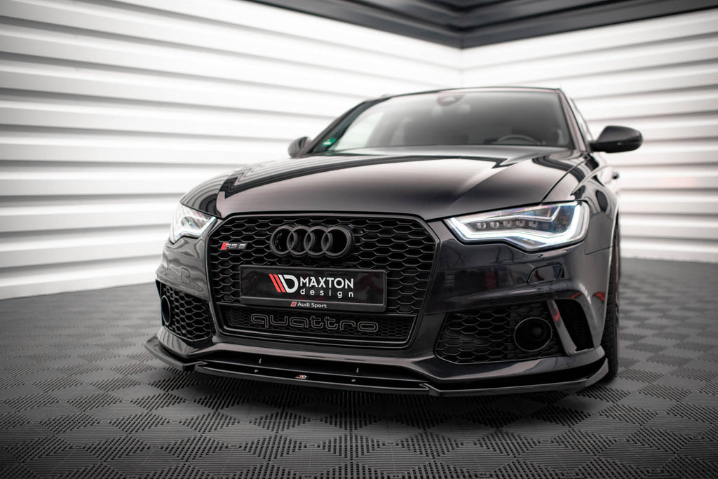 Maxton Design Front Ansatz für Audi A6 RS6 Look C7 schwarz matt