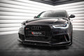 Maxton Design Front Ansatz für Audi A6 RS6 Look C7 schwarz matt