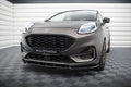 Maxton Design Street+ Spoilerlippe Front Ansatz V.1 passend für Ford Puma ST-Line Mk1 schwarz Hochglanz