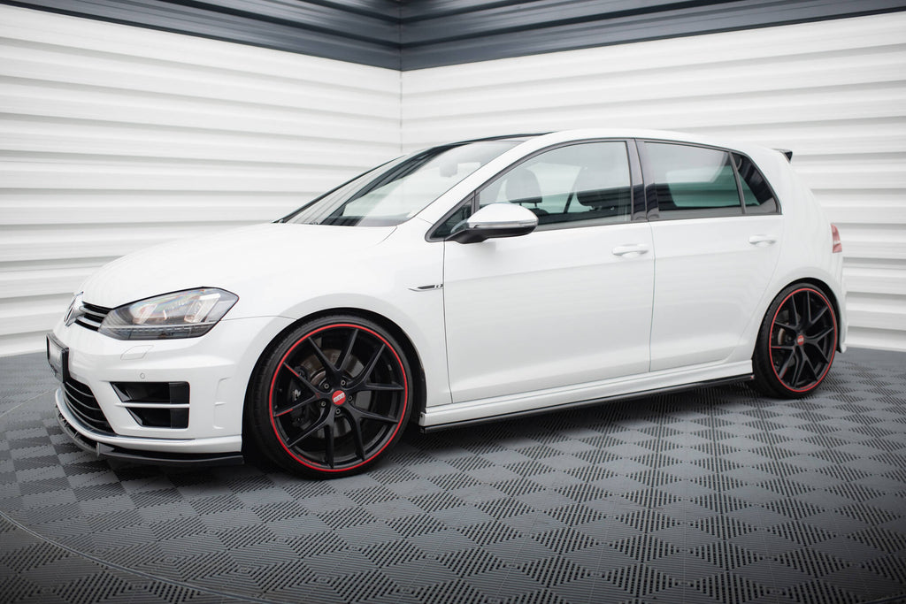 Maxton Design Street+ Seitenschweller Leisten passend für V.3 passend für VW Golf R / R-Line Mk7 schwarz Hochglanz