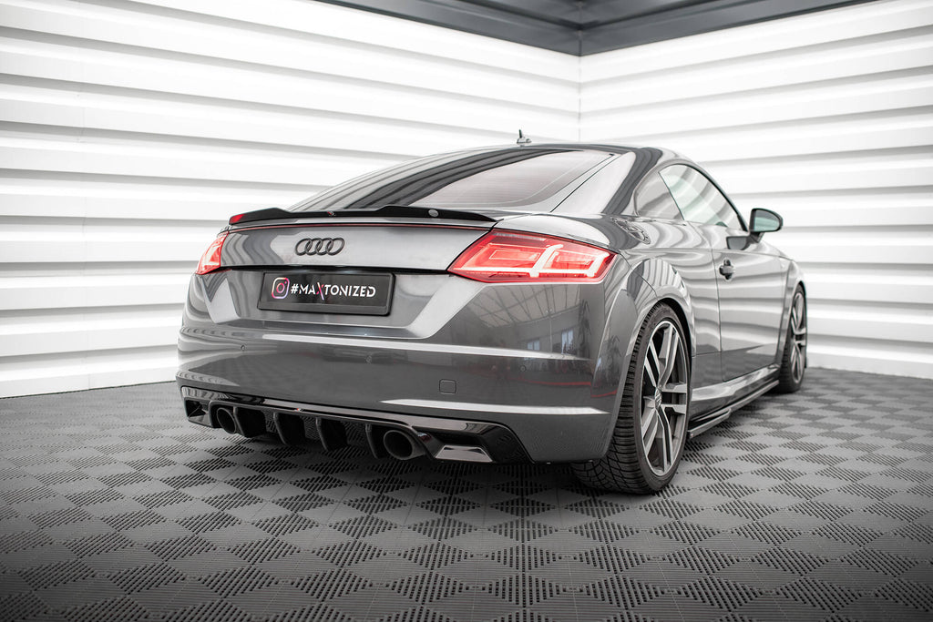 Maxton Design Diffusor Heck Ansatz passend für Audi TT S-Line 8S schwarz Hochglanz