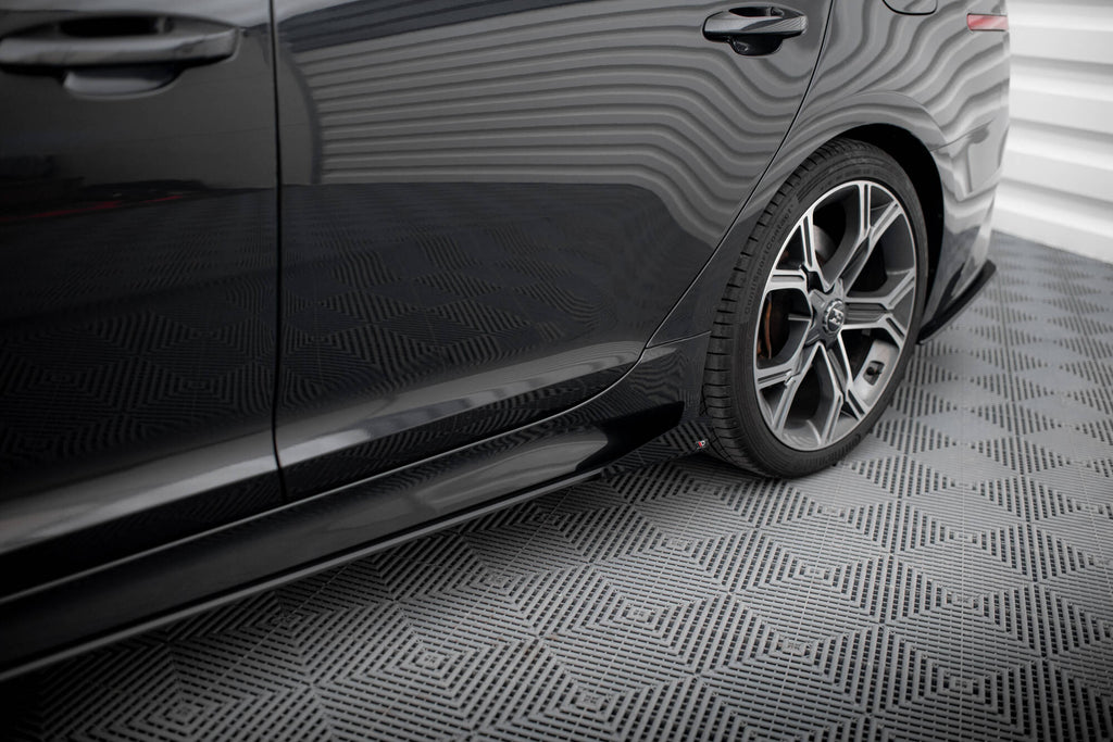 Maxton Design Street Pro Street+ Seitenschweller Leisten + Flaps passend für Kia Stinger GT / GT-Line / Standard Mk1 schwarz Hochglanz
