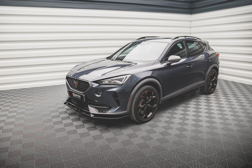 Maxton Design Street+ Spoilerlippe Front Ansatz V.2 passend für Cupra Formentor schwarz Hochglanz