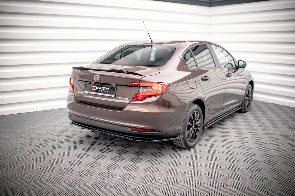 Maxton Design Spoiler CAP passend für Fiat Tipo S Limousine Mk1 schwarz Hochglanz