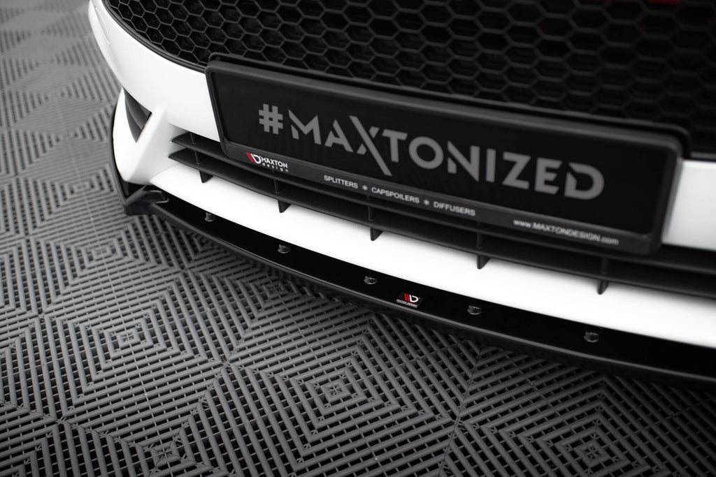 Maxton Design Street+ Spoilerlippe Front Ansatz V.4 passend für Ford Fiesta ST Mk7 Facelift schwarz Hochglanz