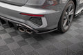 Maxton Design Heck Ansatz Flaps Diffusor V.2 passend für Audi S3 Limousine 8Y schwarz Hochglanz