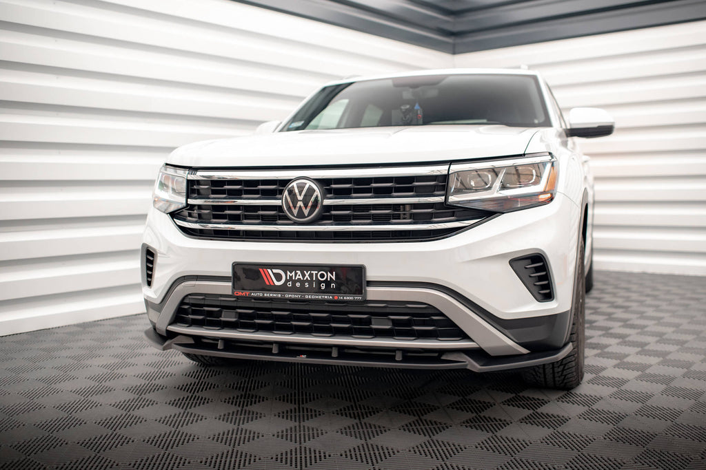 Maxton Design Front Ansatz V.1 für Volkswagen Atlas Cross Sport schwarz matt
