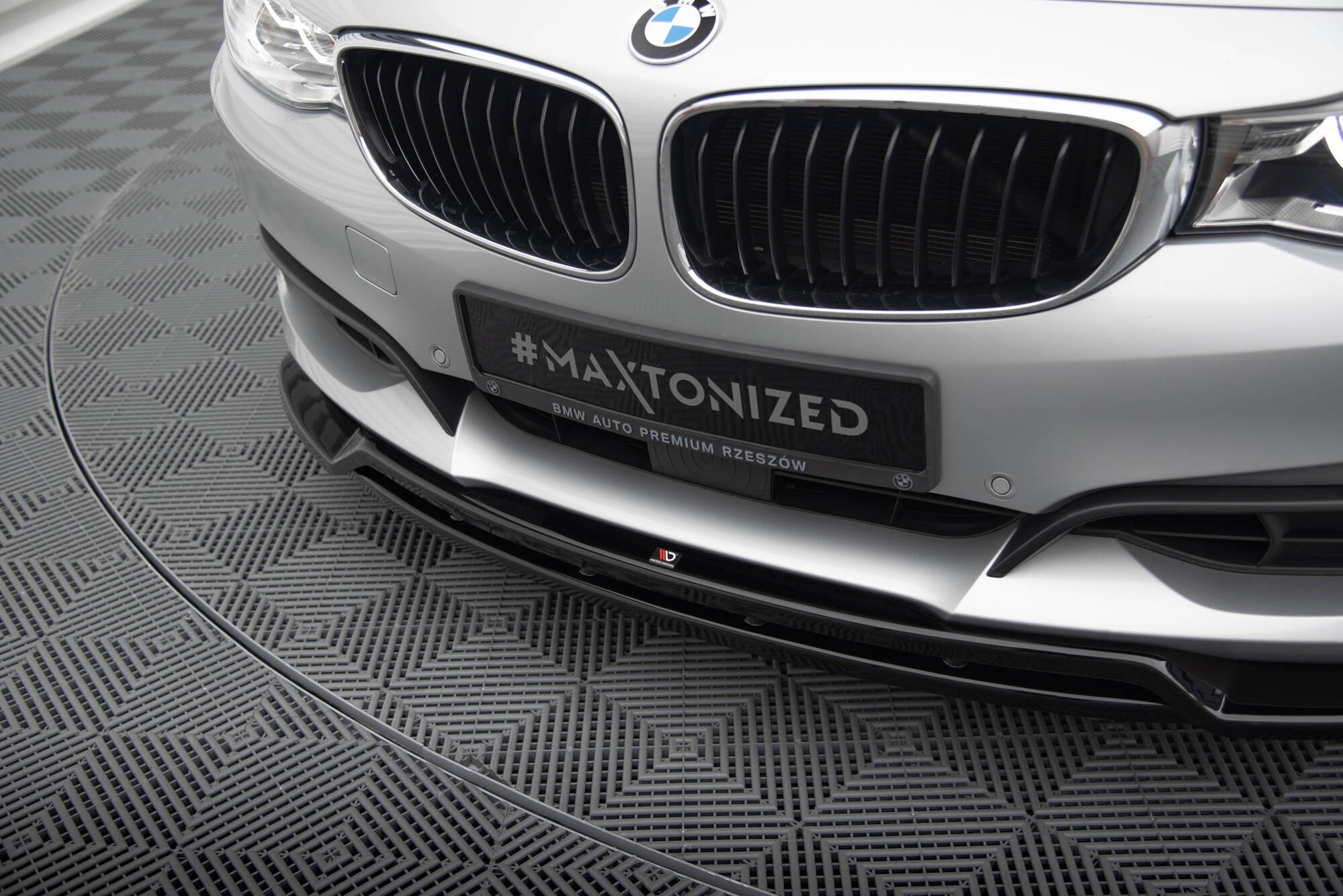 Maxton Design Street+ Spoilerlippe Front Ansatz passend für BMW 3er GT F34 schwarz Hochglanz