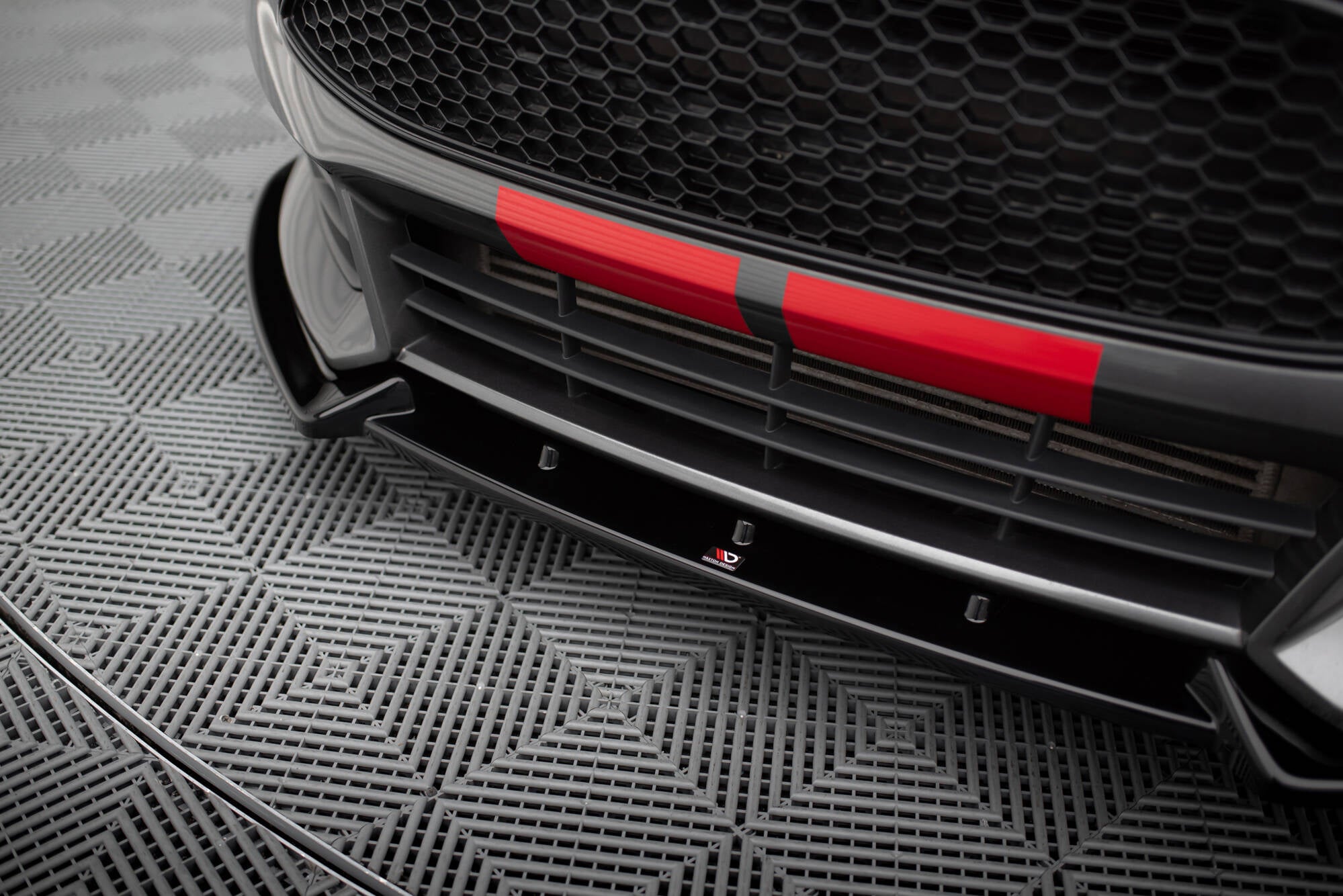 Maxton Design Street+ Spoilerlippe Front Ansatz V.4 passend für Ford Focus ST Mk3 Facelift schwarz Hochglanz
