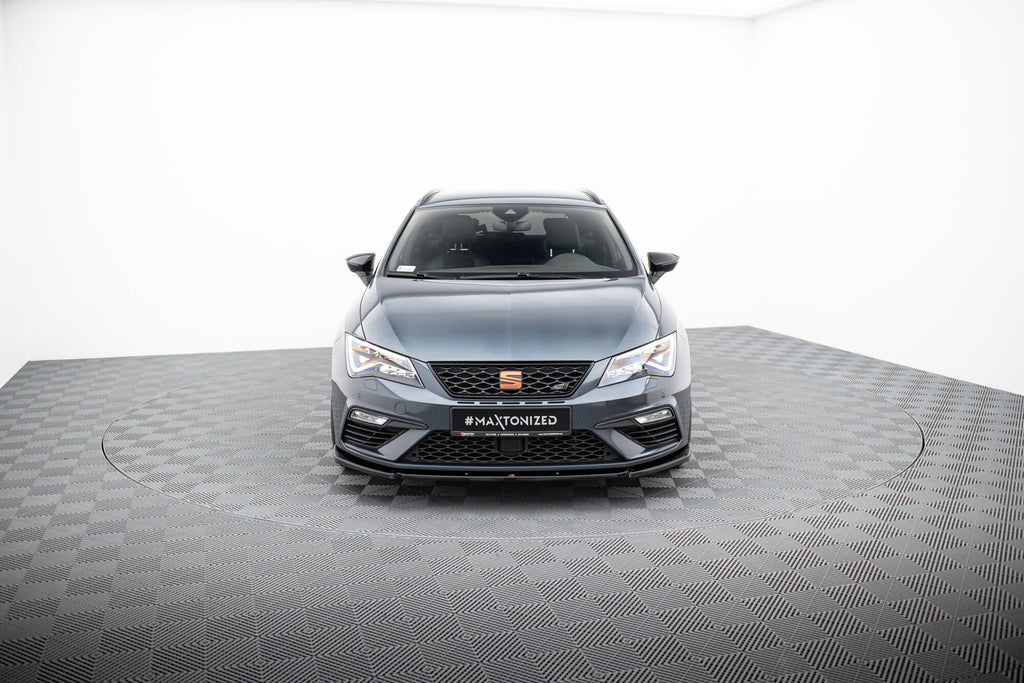 Maxton Design Street+ Spoilerlippe Front Ansatz V.6 passend für Seat Leon Cupra / FR Mk3 FL schwarz Hochglanz