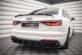 Maxton Design Spoiler CAP V.1 passend für Audi S4 / A4 Standard / S-Line / Competition Limousine B9 / B9 Facelift schwarz Hochglanz