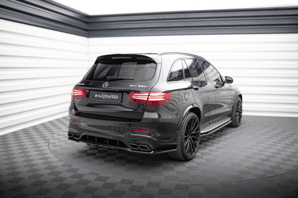 Maxton Design Street+ Mittlerer Diffusor RACE V.2 passend für Mercedes-AMG GLC 63 SUV X253 schwarz Hochglanz