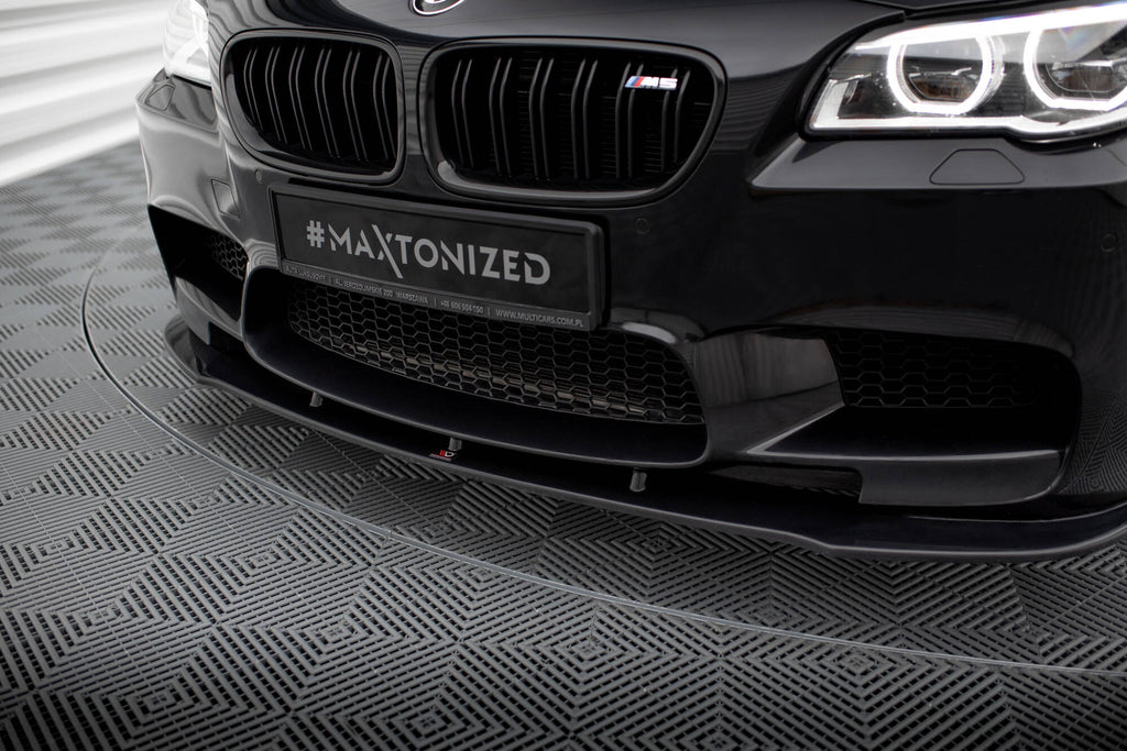 Maxton Design Street+ Spoilerlippe Front Ansatz passend für BMW M5 F10/ F11 schwarz Hochglanz