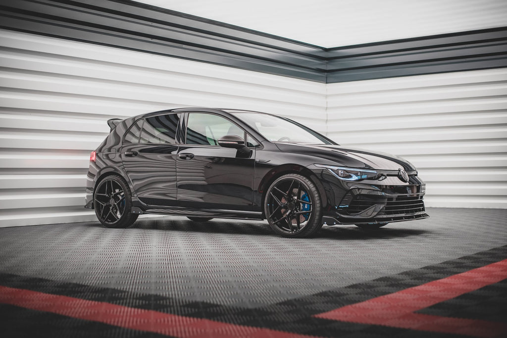 Maxton Design Heck Ansatz Flaps Diffusor V.2 + Flaps passend für VW Golf R Hatchback Mk8 Facelift