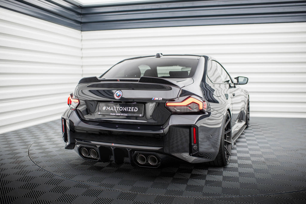Maxton Design Diffusor Heck Ansatz V.2 passend für BMW M2 G87 schwarz Hochglanz