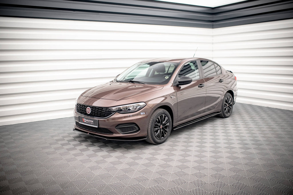 Maxton Design Street+ Seitenschweller Leisten passend für Fiat Tipo S-Design schwarz Hochglanz