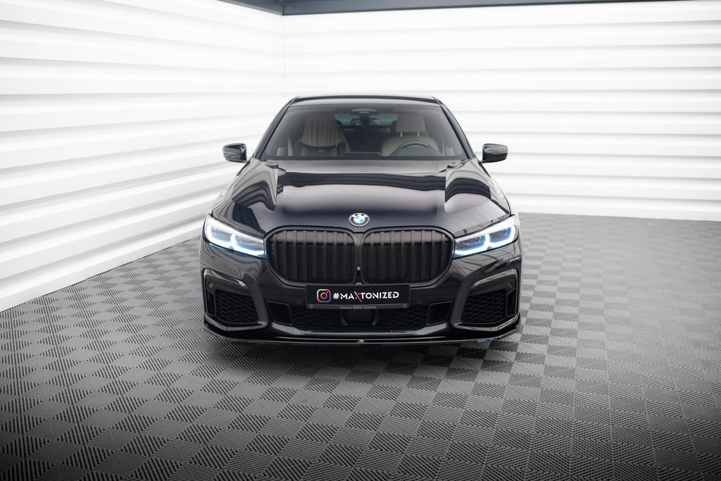 Maxton Design Street+ Spoilerlippe Front Ansatz V.4 passend für BMW 7 M-Paket G11 / G12 Facelift schwarz Hochglanz