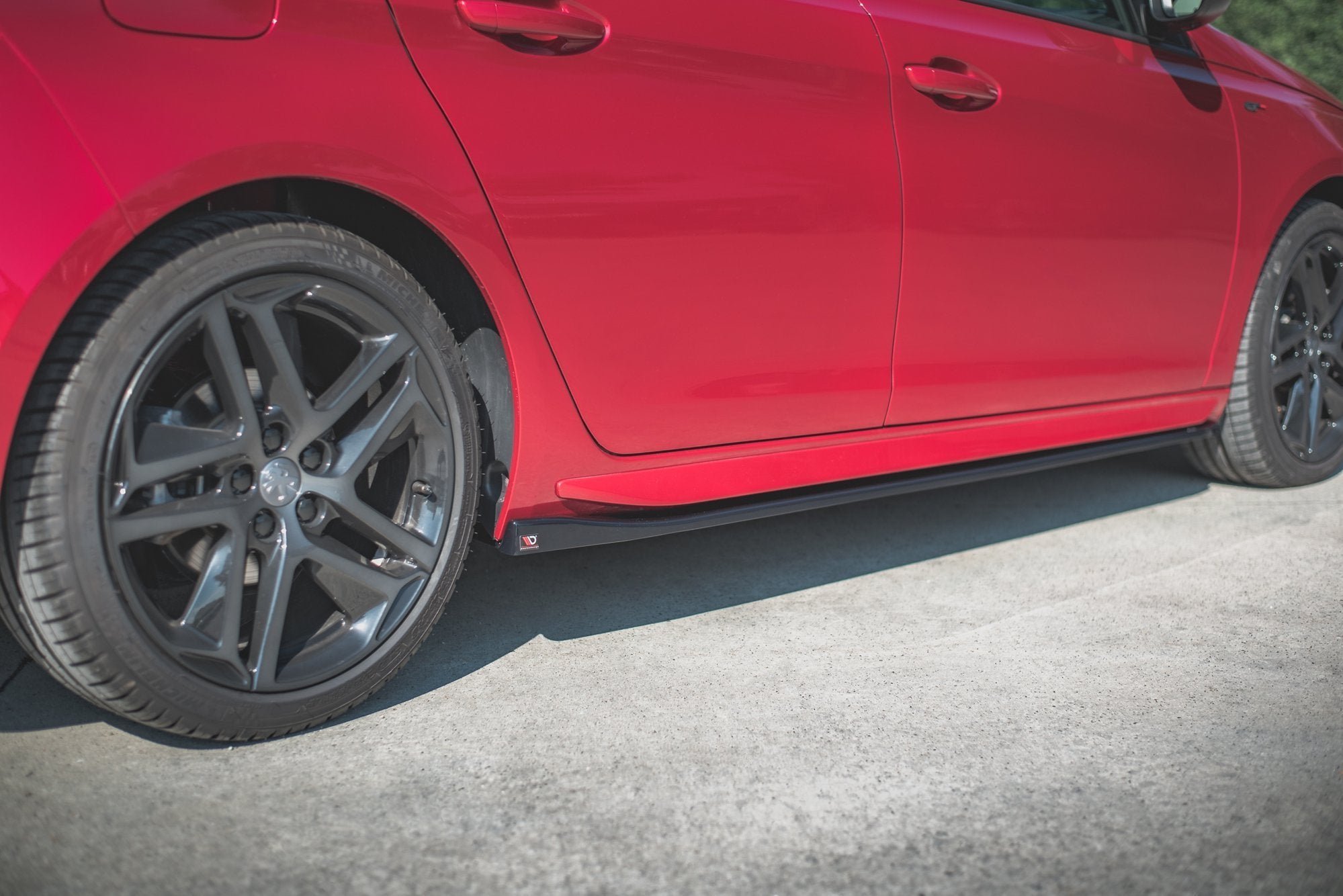Maxton Design Street+ Seitenschweller Leisten passend für Peugeot 308 GT Mk2 Facelift schwarz Hochglanz