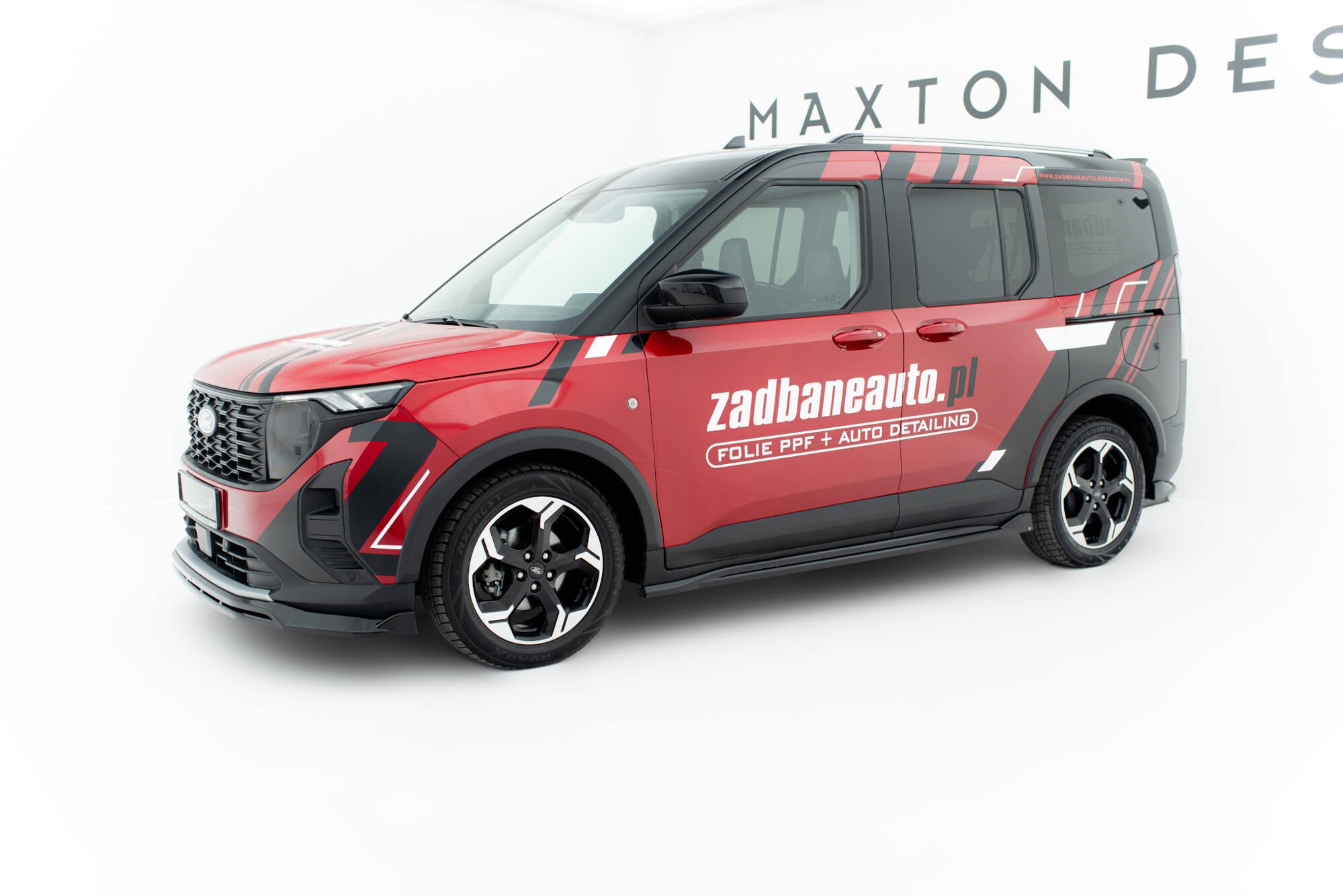 Maxton Design Street+ Seitenschweller Leisten passend für Ford Tourneo Courier Mk2 schwarz Hochglanz