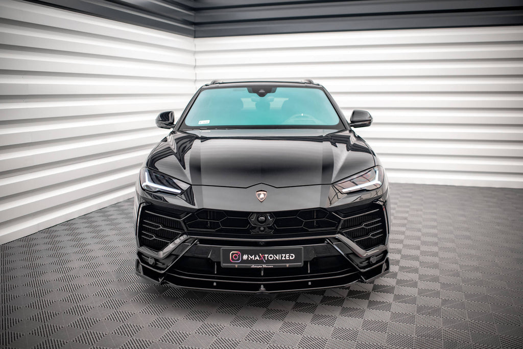 Maxton Design Street+ Spoilerlippe Front Ansatz V.1 passend für Lamborghini Urus Mk1 schwarz Hochglanz