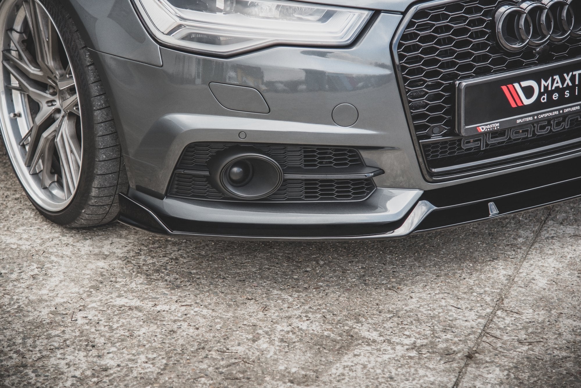 Maxton Design Street+ Spoilerlippe Front Ansatz passend für Audi A6 / A6 C7 S-line/ S6 C7 Facelift