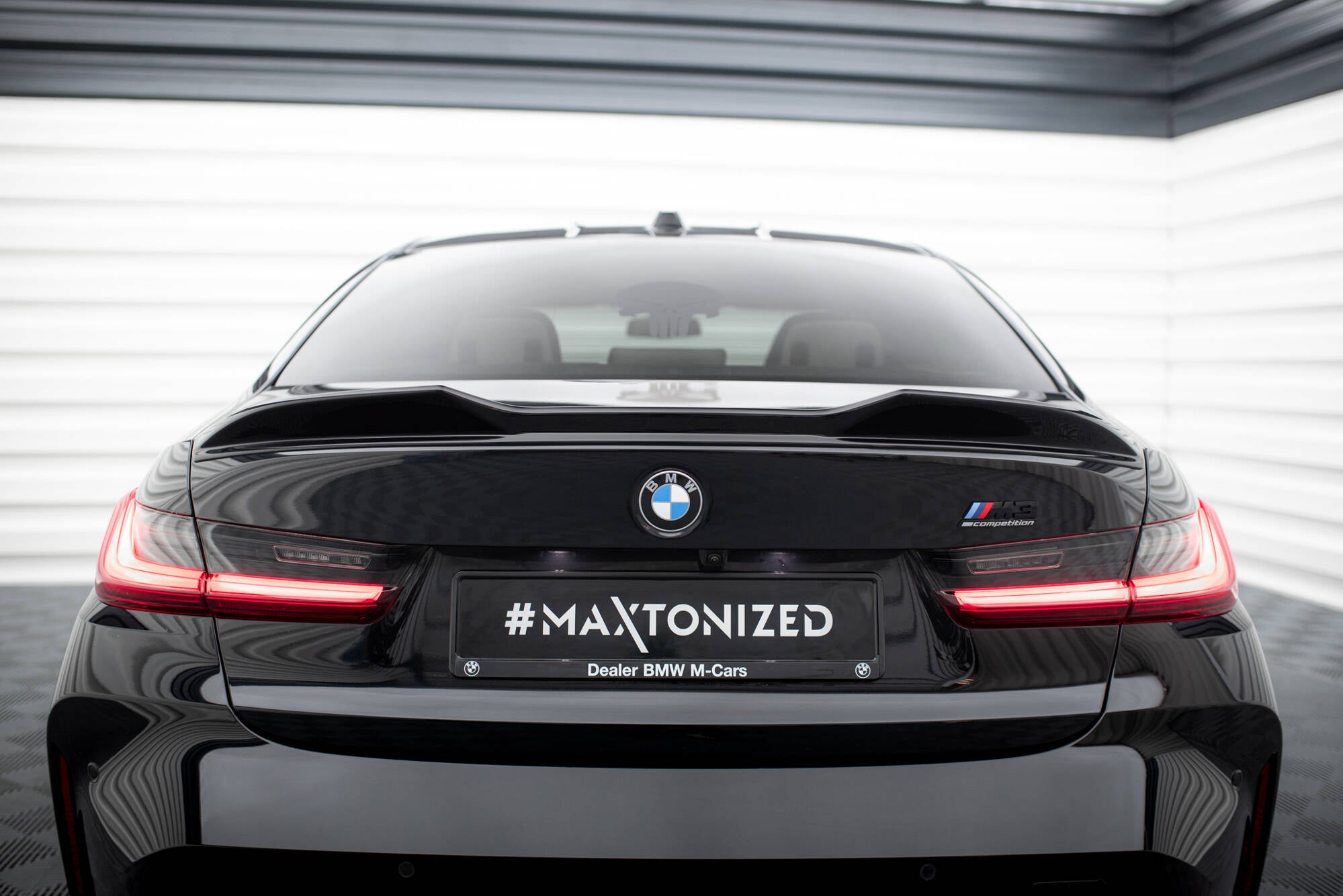 Maxton Design Spoiler CAP 3D passend für BMW M340i / 3 M-Paket / M3 Limousine G20 schwarz Hochglanz