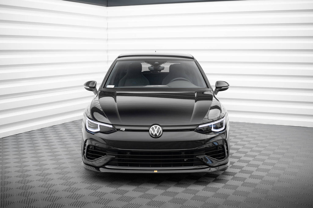 Maxton Design Verlängerung motorhaube VW Golf Mk8 schwarz Hochglanz für Volkswagen Golf Mk8