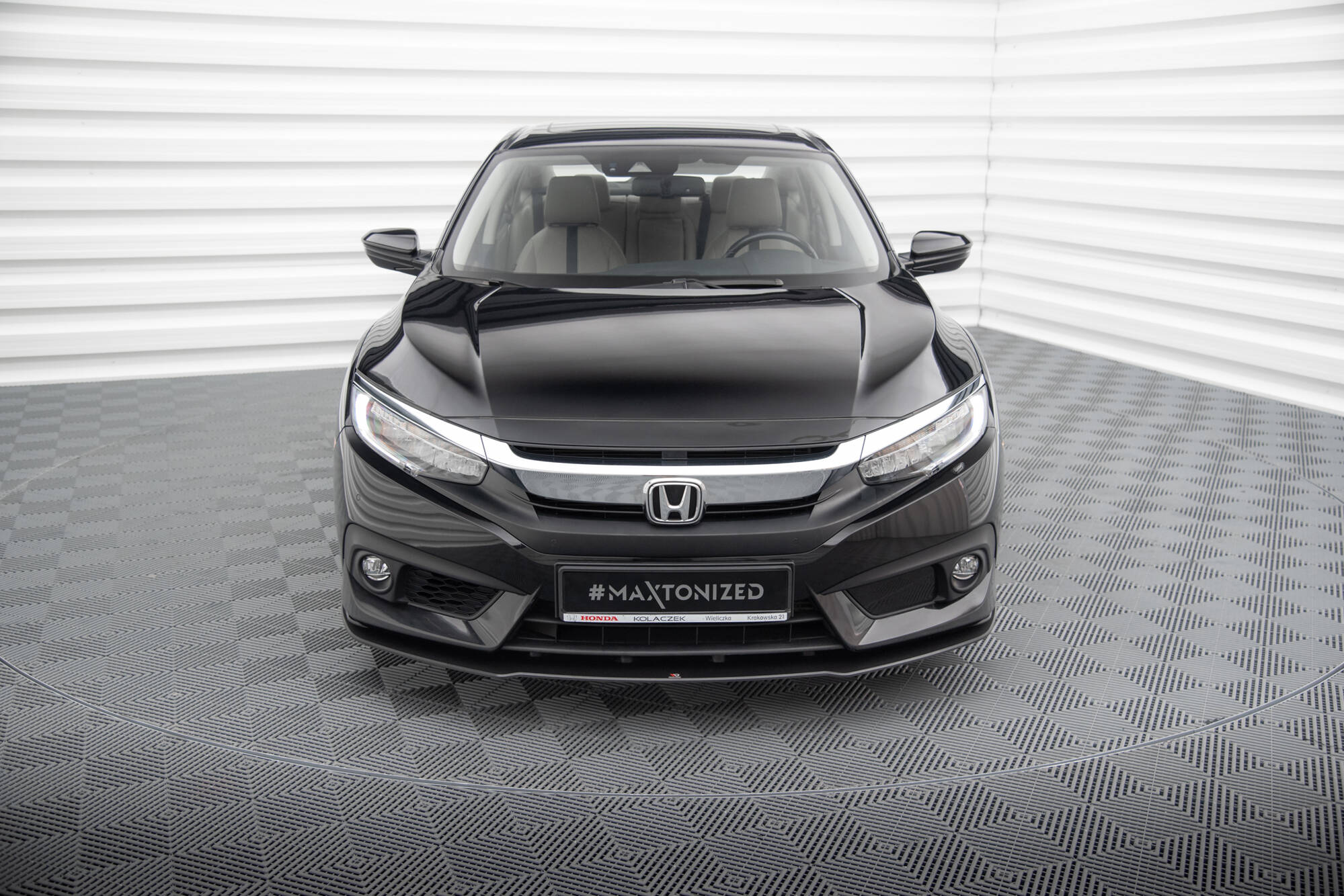 Maxton Design Street Pro Street+ Spoilerlippe Front Ansatz passend für Honda Civic Limousine Mk10